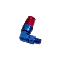 90 Deg Taper Swivel Hose End 19mm NPT Male to -12AN - Blue